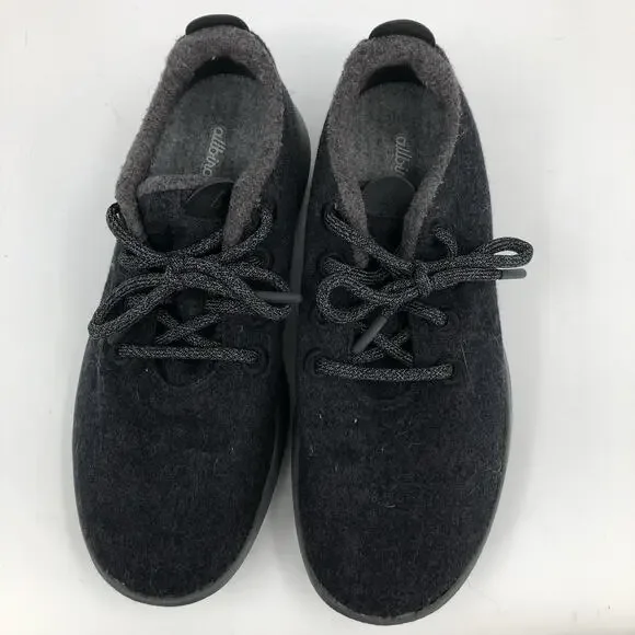 Allbirds Men's Sz 8 Wool Runner Mizzles Running Shoes Black Gray WR M8